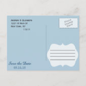 Agate Elegant  Blue Blauwgroen Geode Patroon Aankondigingskaart (Achterkant)