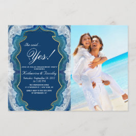 Agate Elegant  Blue Blauwgroen Geode Patroon Kaart