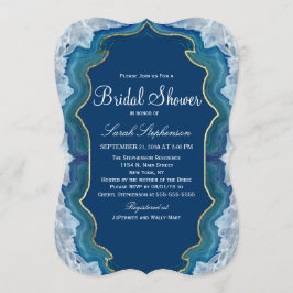 Agate Elegant  Blue Blauwgroen Geode Patroon Kaart