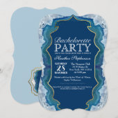 Agate Elegant  Blue Blauwgroen Geode Patroon Kaart (Voorkant / Achterkant)