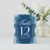 Agate Elegant Prachtig Blauwe Theelgrijze Geode Pa Kaart (Staand voorkant)