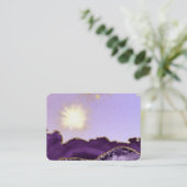 *~* Agate Energy Ball of Light Paars Visitekaartje (Staand voorkant)