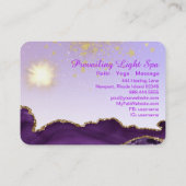 *~* Agate Energy Ball of Light Paars Visitekaartje (Achterkant)