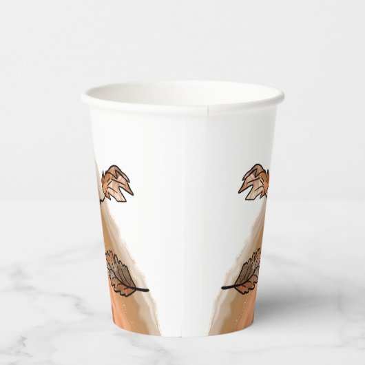 Agate Fall Leaves Papieren Bekers (Rechts)