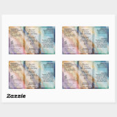 Agate flesetiket 4oz of olie druppelaar product rechthoekige sticker (Vel)