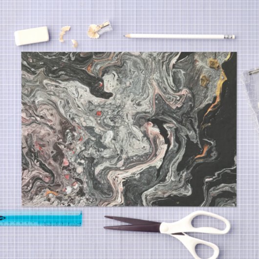 Agate Fluid Marmer Tissuepapier (Craft)