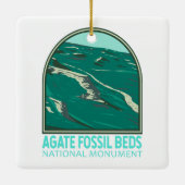 Agate Fossil Beds National Monument  Keramisch Ornament (Achterkant)