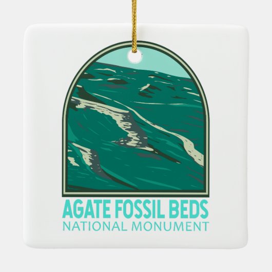 Agate Fossil Beds National Monument  Keramisch Ornament (Achterkant)