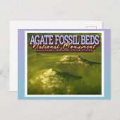 AGATE FOSSIL BEDS NATIONAL MONUMENT - NEBRASKA USA BRIEFKAART (Voorkant / Achterkant)