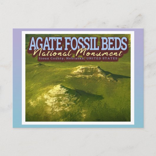 AGATE FOSSIL BEDS NATIONAL MONUMENT - NEBRASKA USA BRIEFKAART (Voorkant)