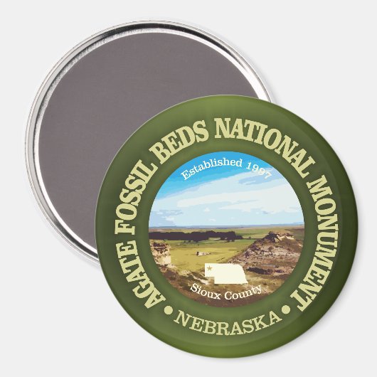 Agate Fossil Beds (NM) Magneet (Voorkant / Achterkant)