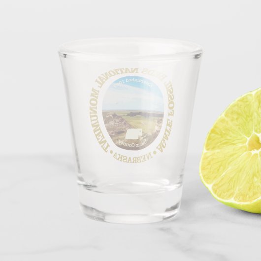 Agate Fossil Beds (NM) Shot Glas (Achterkant)