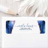 Agate Galaxy Celestial Stars Business Address Etiket (Insitu)