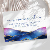 Agate Galaxy Celestial Stars Moving Announding Aankondigingskaart