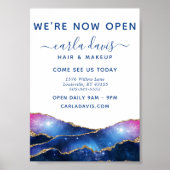 Agate Galaxy Celestial Stars Salon Grand Opening Poster (Voorkant)