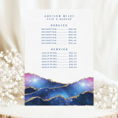 Agate Galaxy Celestial Stars Salon Service Price Menu