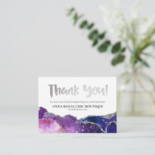 *~* AGATE Galaxy QR BEDANKT LOGO Review AP8 Informatiekaartje (Staand voorkant)