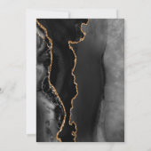 Agate Geode Black Gold Glitter Bevestiging Kaart (Achterkant)