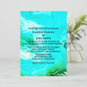 Agate Geode Blauwgroen Blauw Groen Patroon Aangepa Kaart (Staand voorkant)