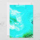 Agate Geode Blauwgroen Blauw Groen Patroon Aangepa Kaart (Achterkant)