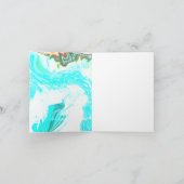 Agate Geode Blauwgroen Blue Abstract Wedding Custo (Binnen)