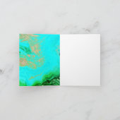 Agate Geode Blauwgroen Blue Green Gold Glitter Wed (Binnen)