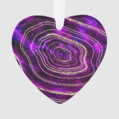 Agate Geode Cosmic Crystals Gold Glitter Ornament (voorkant)