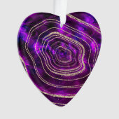 Agate Geode Cosmic Crystals Gold Glitter Ornament (voorkant)