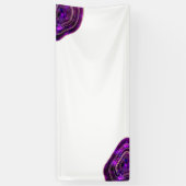 Agate Geode Cosmic Crystals Paars Glitter Banner (Verticaal)