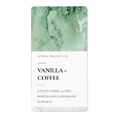 AGATE GEODE EMERALD JADE GREEN MODERN CANDLE LABEL (Voorkant)