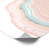 Agate Geode Glitter Bruidsdouche Roze Goud ID647 Poster (Hoek)