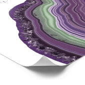 Agate Geode Glitter Bruidsfeest Violet ID647 Poster (Hoek)