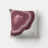 Agate Geode Glitter Bruiloft Burgundy ID647 Kussen (Voorkant)