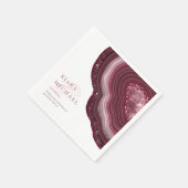 Agate Geode Glitter Bruiloft Burgundy ID647 Servet (Hoek)