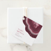 Agate Geode Glitter Dank u Burgundy ID647 Bedankjes Labels (In situ)