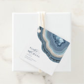 Agate Geode Glitter Dank u Dusty Blue ID647 Bedankjes Labels (In situ)