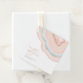 Agate Geode Glitter Dank u Roos Gold ID647 Bedankjes Labels (In situ)