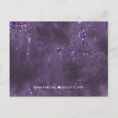 Agate Geode Glitter Dank u Violet ID647 Aankondigingskaart (Achterkant)