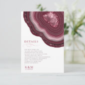 Agate Geode Glitter Details Burgundy ID647 Informatiekaartje (Staand voorkant)