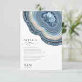 Agate Geode Glitter Details Dusty Blue ID647 Informatiekaartje (Staand voorkant)