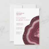 Agate Geode Glitter Rehearsal Burgundy ID647 Kaart (Voorkant)