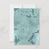 Agate Geode Glitter Rehearsal Dinner Blauwgroen ID Kaart (Achterkant)