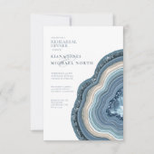 Agate Geode Glitter Rehearsal Dusty Blue ID647 Kaart (Voorkant)