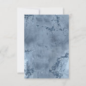 Agate Geode Glitter Rehearsal Dusty Blue ID647 Kaart (Achterkant)