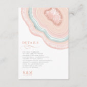 Agate Geode Glitter - Roos Gold ID647 Informatiekaartje (Voorkant)