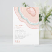 Agate Geode Glitter - Roos Gold ID647 Informatiekaartje (Staand voorkant)