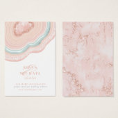 Agate Geode Glitter Website Roos Gold ID647 Visitekaartje (Voorkant /achterkant)