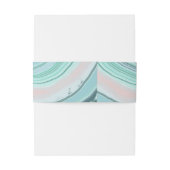 Agate Geode Glitter Wedding Blauwgroen ID647 Uitnodigingen Wikkel (Achterkant Voorbeeld)