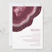 Agate Geode Glitter Wedding Burgundy ID647 (Voorkant)