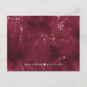 Agate Geode Glitter Wedding Burgundy ID647 Aankondigingskaart (Achterkant)